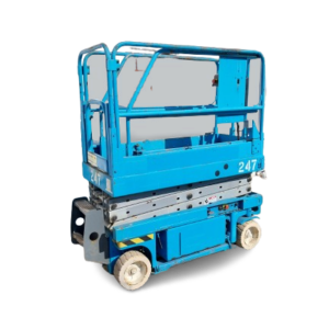 Saxlift 7,8m leje af saxlift med en arbejdshøjde på 7,8m